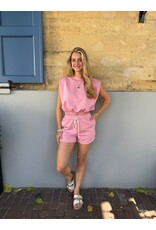 21Jewelz Mouwloze top met elastiek - roze