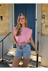 21Jewelz Mouwloze top met elastiek - roze
