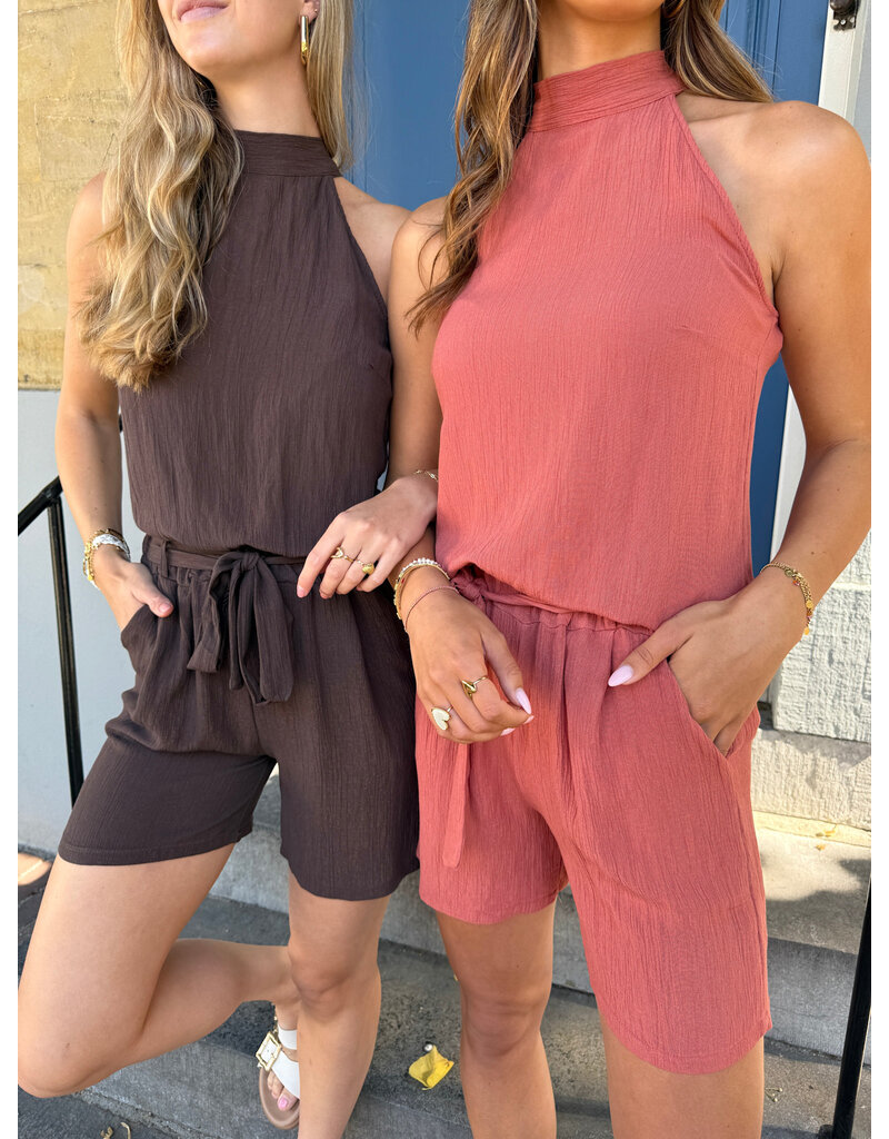 21Jewelz Losvallend lurex shortje - roest