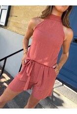 21Jewelz Lurex haltertop - roest