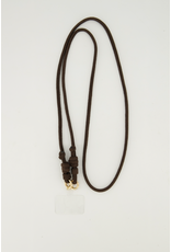 21Jewelz Telefoonkoord - suede donkerbruin