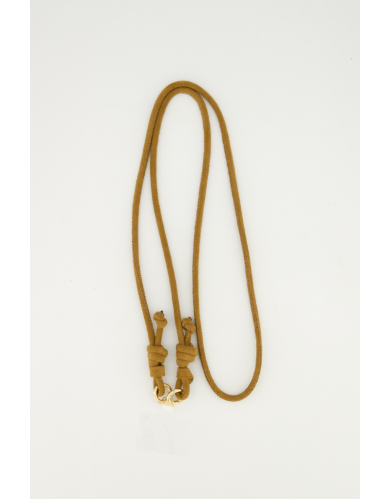 21Jewelz Telefoonkoord - suede camel