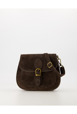 21Jewelz Tas met gesp - suede donkerbruin