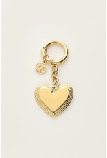 My Jewellery My Jewellery | Goudkleurige bag charm met hartje - goud