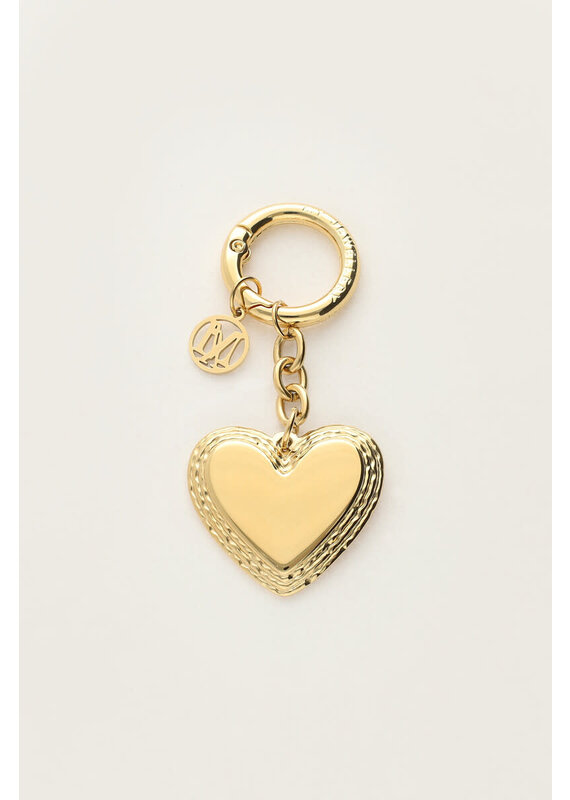 My Jewellery My Jewellery | Goudkleurige bag charm met hartje - goud