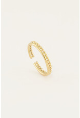 My Jewellery My Jewellery | Iconic smalle ring met bolletjes - goud
