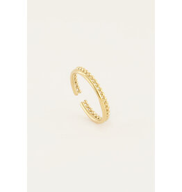 My Jewellery My Jewellery | Iconic smalle ring met bolletjes - goud