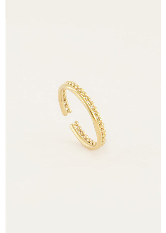 My Jewellery My Jewellery | Iconic smalle ring met bolletjes - goud