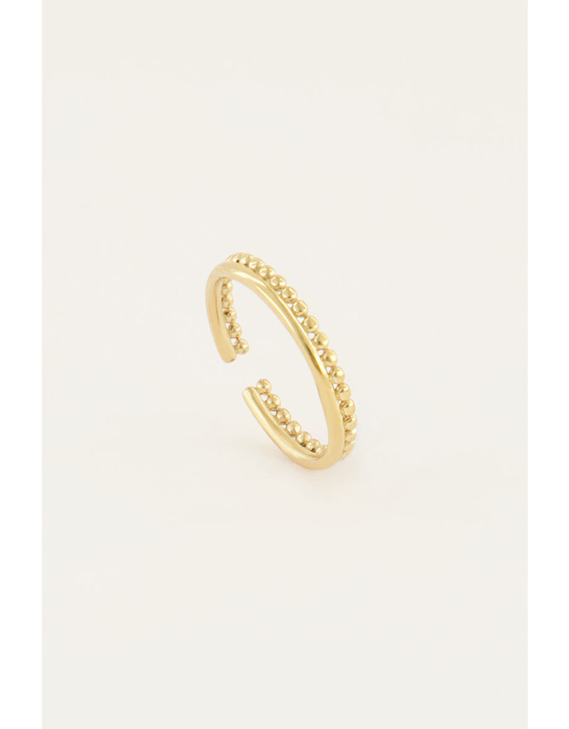 My Jewellery My Jewellery | Iconic smalle ring met bolletjes - goud