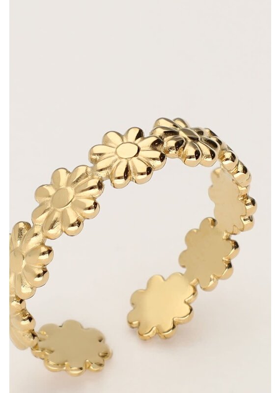 My Jewellery My Jewellery | Vintage ring met madeliefjes - goud