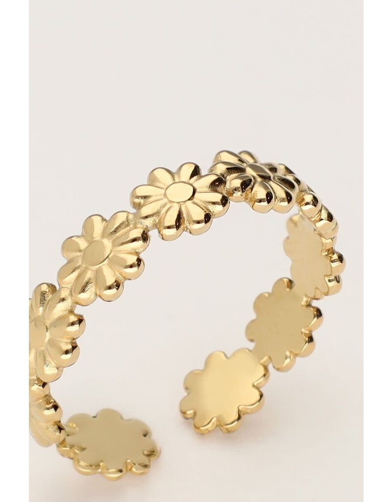 My Jewellery My Jewellery | Vintage ring met madeliefjes - goud