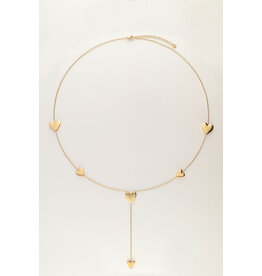 My Jewellery My Jewellery - Iconic lange ketting met hartjes - goud