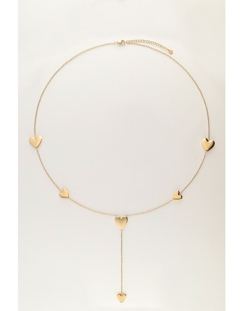My Jewellery My Jewellery - Iconic lange ketting met hartjes - goud