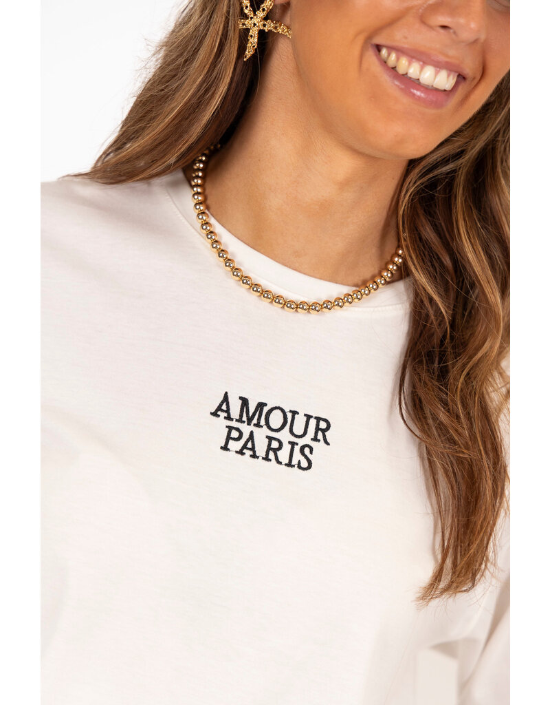 21Jewelz T-shirt Amour Paris - zwart