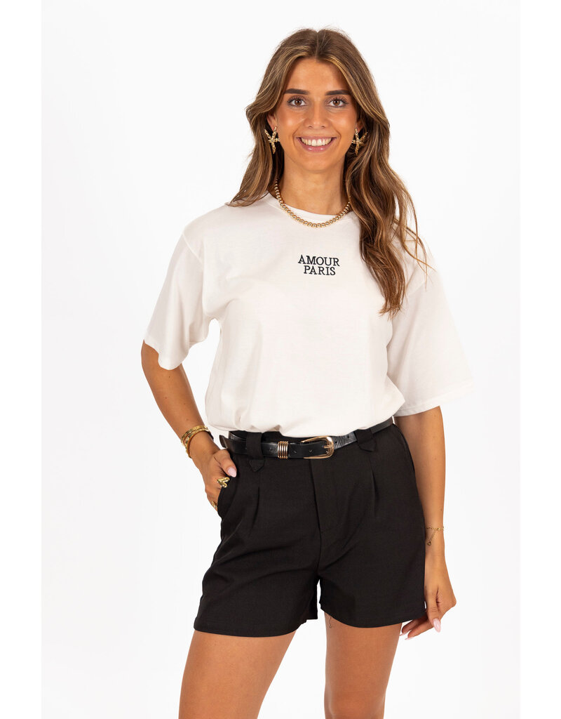 21Jewelz T-shirt Amour Paris - zwart