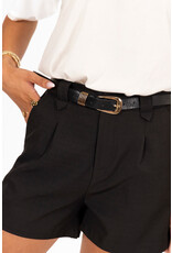 21Jewelz Pantalon shortje met riem - zwart