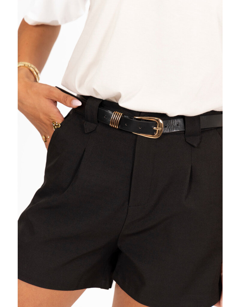 21Jewelz Pantalon shortje met riem - zwart