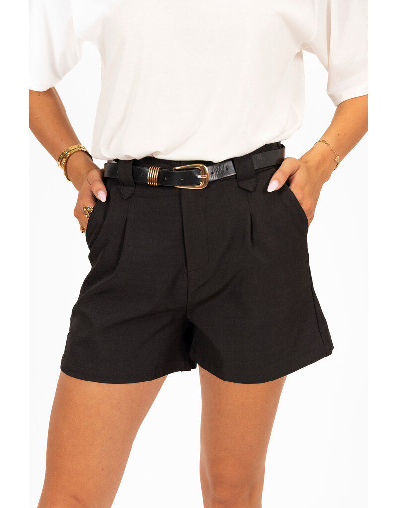 21Jewelz Pantalon shortje met riem - zwart