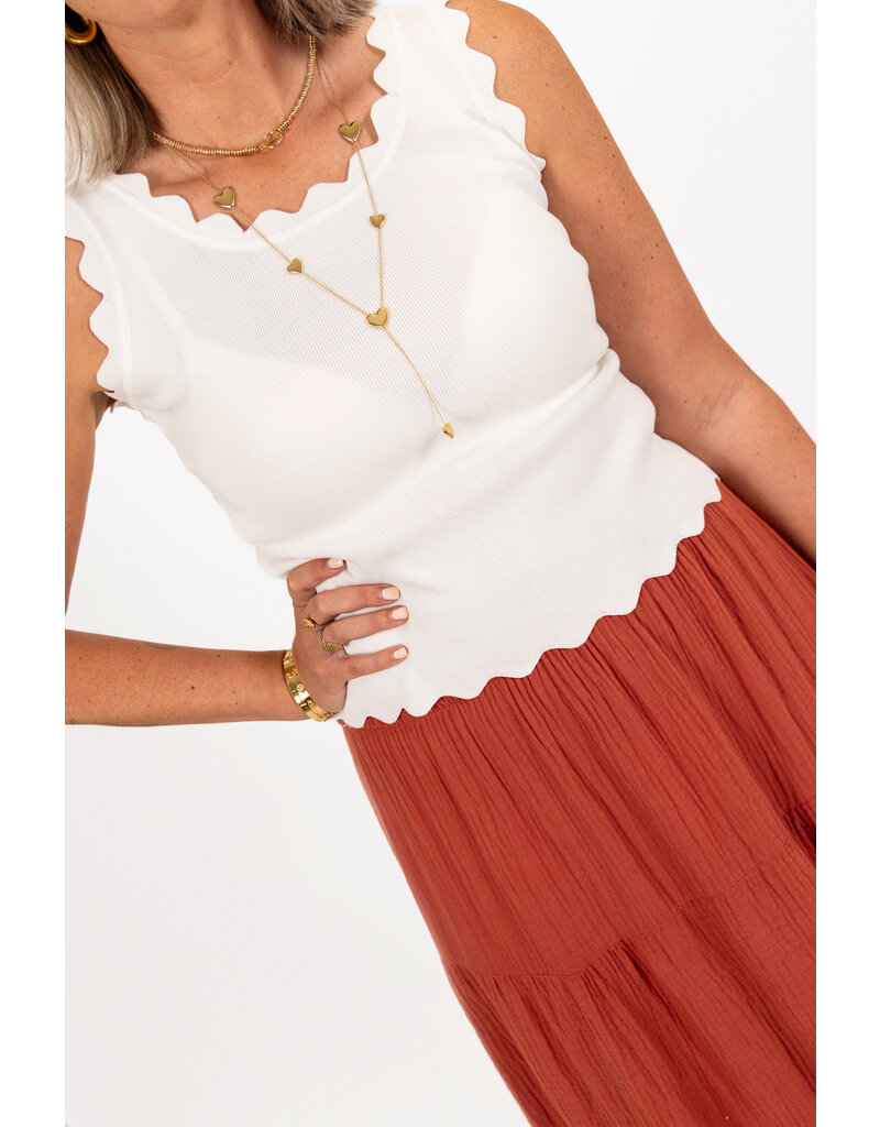 21Jewelz Zigzag topje - wit