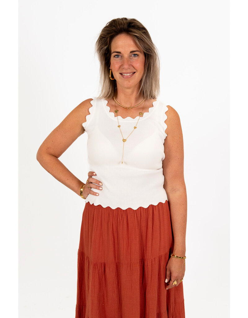 21Jewelz Zigzag topje - wit