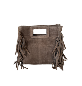 21Jewelz Vierkante tas met franjes - bruin