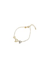 Go Dutch Label D&E - Heart Wave Bracelet - goud