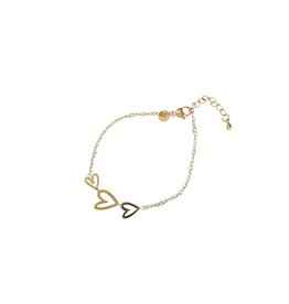 Go Dutch Label D&E - Heart Wave Bracelet - goud