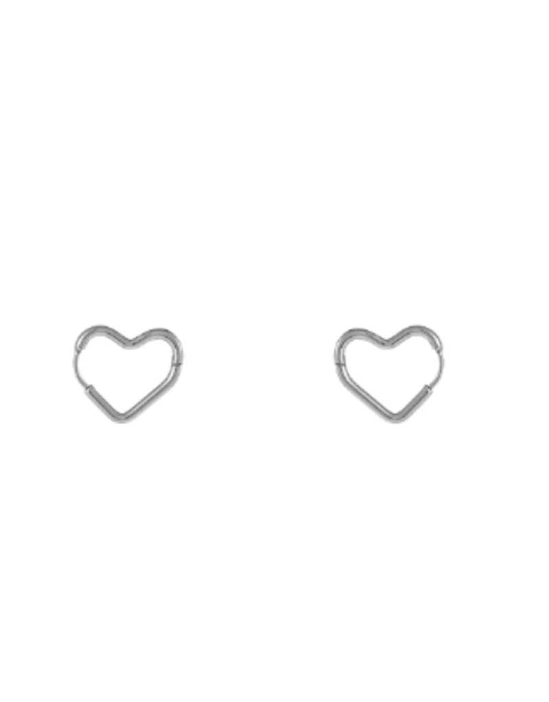 Go Dutch Label D&E - Smalle hartjes ringen - zilver