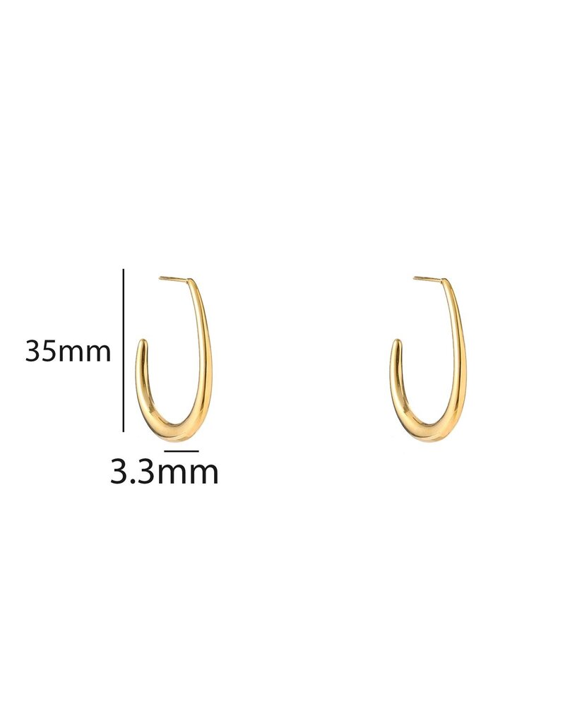 Go Dutch Label D&E - Elegant Hoop - goud