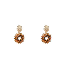 Go Dutch Label D&E - Big bead round dangle - bruin
