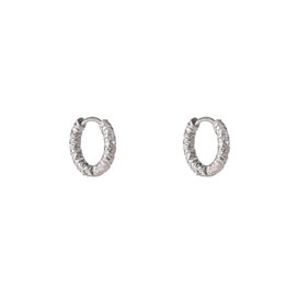 Go Dutch Label D&E - hammered hoop 12mm - zilver