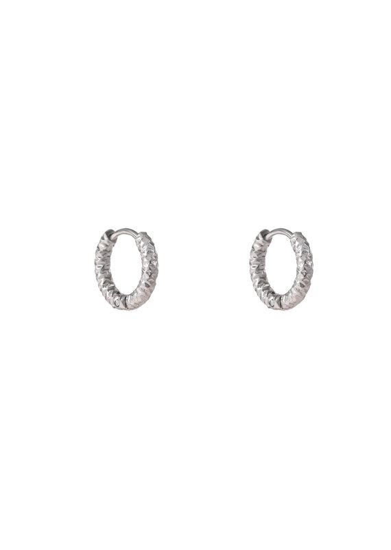 Go Dutch Label D&E - hammered hoop 12mm - zilver