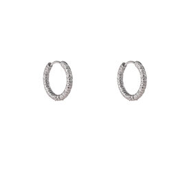 Go Dutch Label D&E - hammered hoop 16mm - zilver