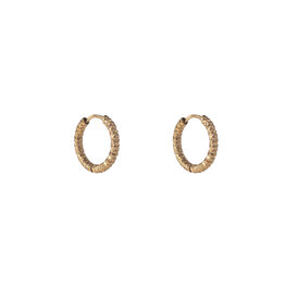 Go Dutch Label D&E - hammered hoop 16mm - goud