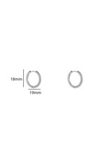 Go Dutch Label D&E - Propeller hoop 18mm - zilver
