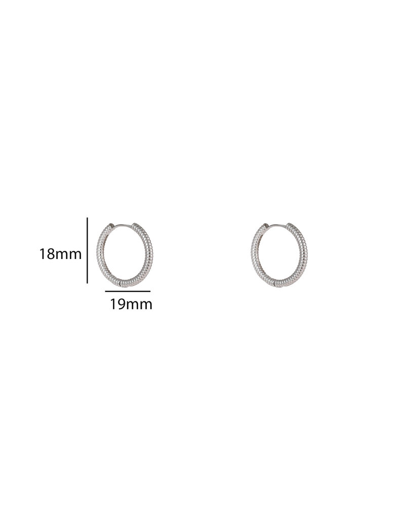 Go Dutch Label D&E - Propeller hoop 18mm - zilver