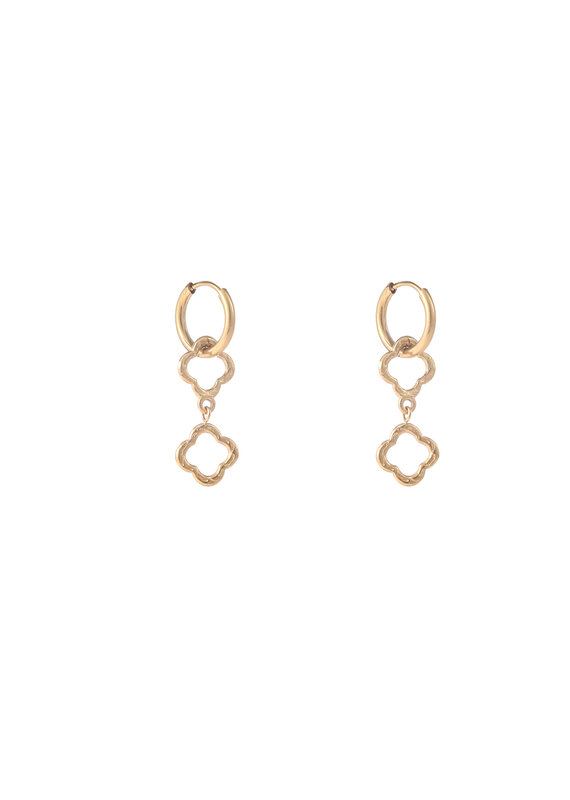 Go Dutch Label D&E - Double clover hoop - goud