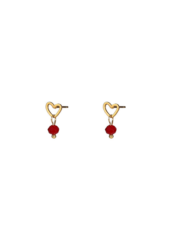 Go Dutch Label D&E - Bead stud - burgundy