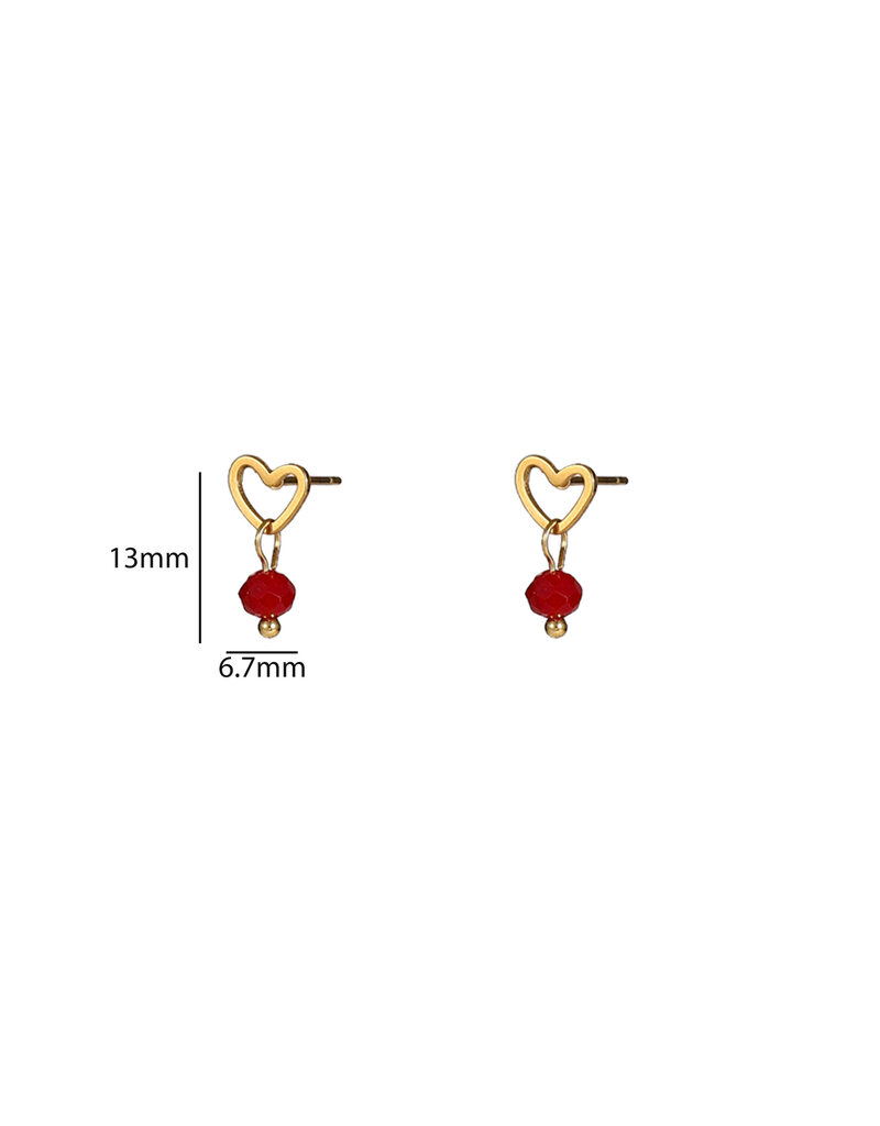 Go Dutch Label D&E - Bead stud - burgundy