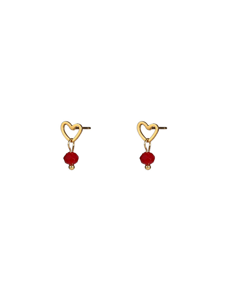 Go Dutch Label D&E - Bead stud - burgundy