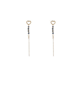 Go Dutch Label D&E - Open heart bead stud - navy