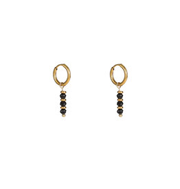 Go Dutch Label D&E - Tripple bead hoop - zwart