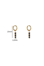 Go Dutch Label D&E - Tripple bead hoop - zwart