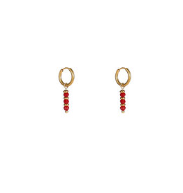 Go Dutch Label D&E - Tripple bead hoop - burgundy
