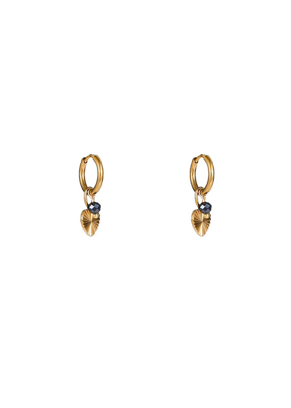 Go Dutch Label D&E - Heart bead hoop - navy