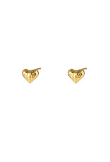 Go Dutch Label D&E - Crackled heart stud - goud