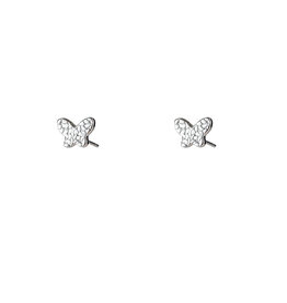 Go Dutch Label D&E - Crackled butterfly stud - zilver