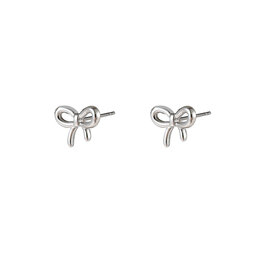 Go Dutch Label D&E - Tiny bow stud - zilver