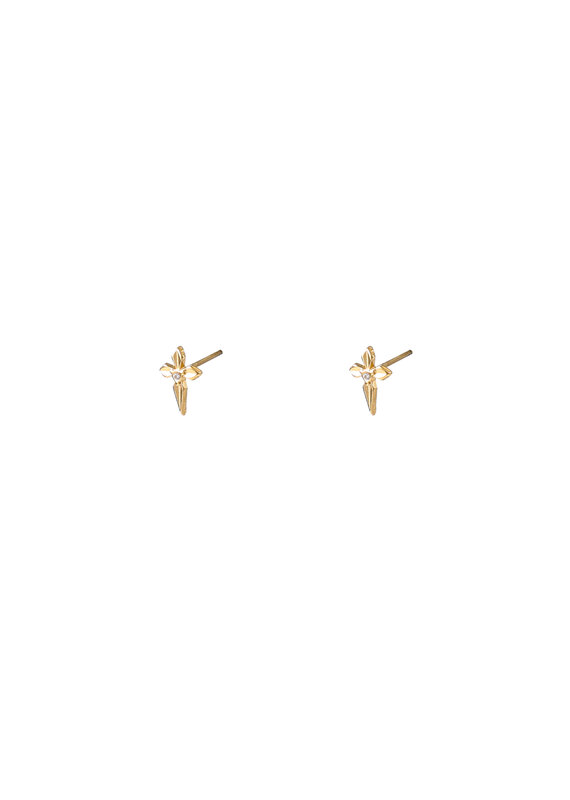 Go Dutch Label D&E - Diamant cross stud - goud