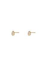 Go Dutch Label D&E - Sparkle drop stud - goud